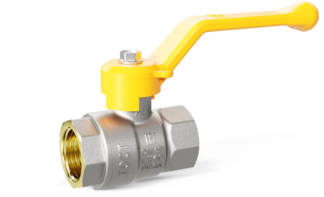 Кран шаровый латунный LD Pride  газ ВР/ВР Ду 40 (1 1/2") Ру 25 рычаг 