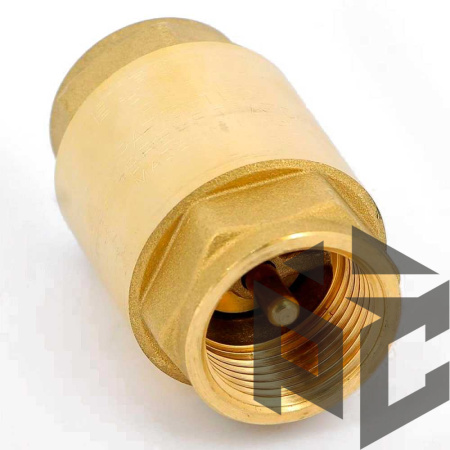 Клапан обратный латунный осевой Ду 25 Ру 16 (гор.вода) от производителя "Рускон"