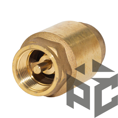 Клапан обратный латунный осевой Ду 15 Ру 16 (гор.вода) от производителя "Рускон"