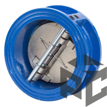 Клапан обратный чугунный двустворчатый (тип 19ч21бр) Ду 80 Ру 16 межфл  от производителя "Рускон"